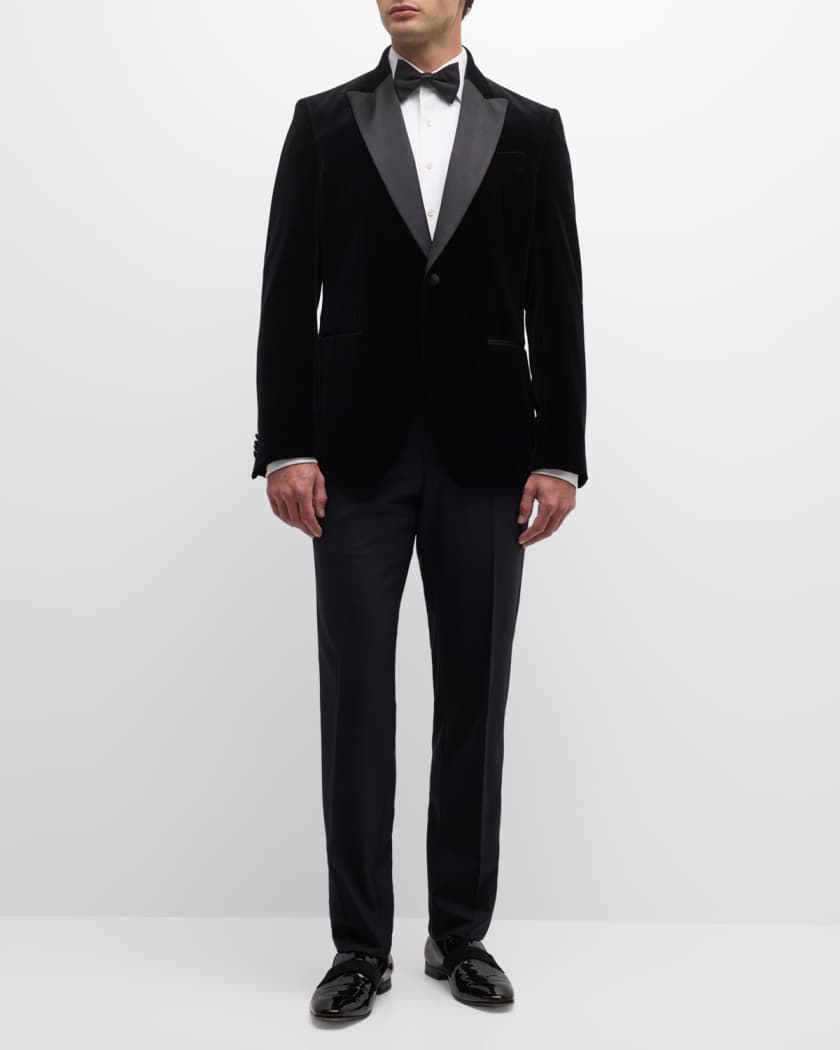 Men's Velvet Peak-Lapel Dinner Jacket