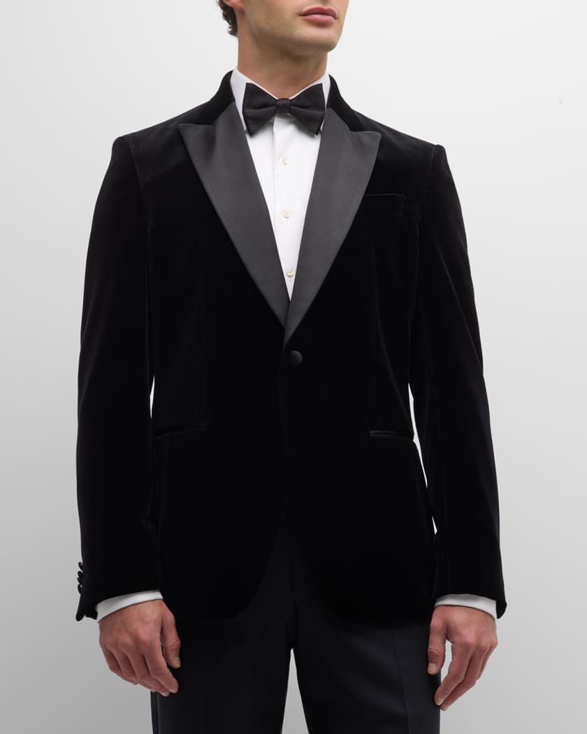 Men's Velvet Peak-Lapel Dinner Jacket