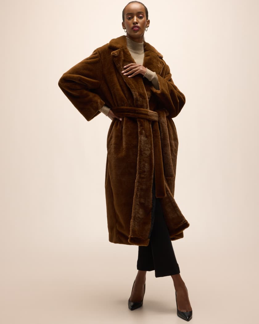 Faux fur robe coat new arrivals