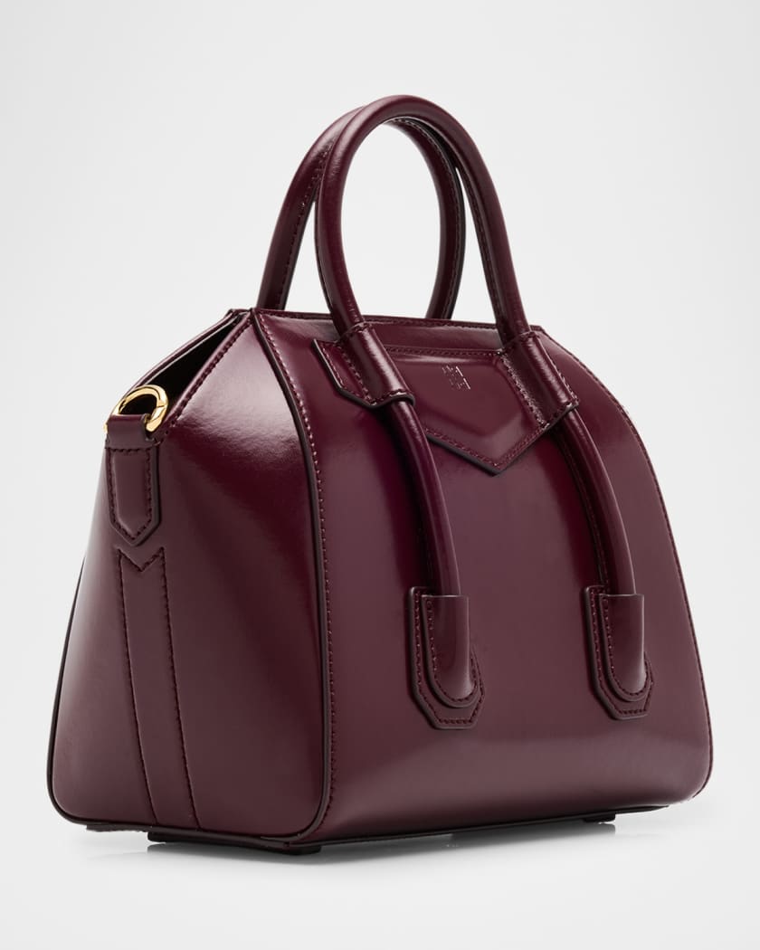 Givenchy Antigona Lock Mini Top Handle Bag in Box Leather Neiman Marcus