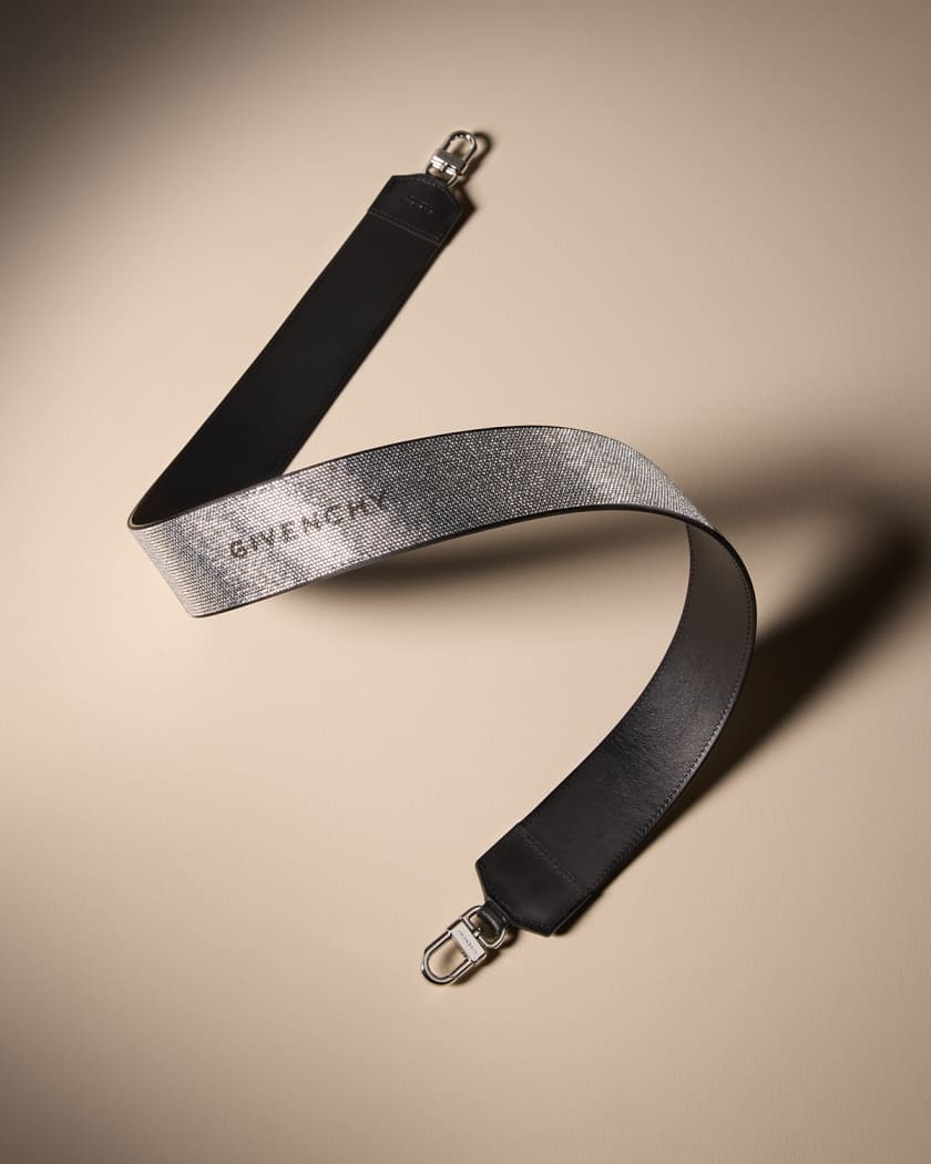 Givenchy Logo Glitter Shoulder Strap | Neiman Marcus