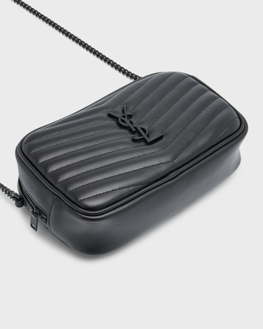 Saint Laurent Lou Mini YSL Camera Bag in Smooth Quilted Leather