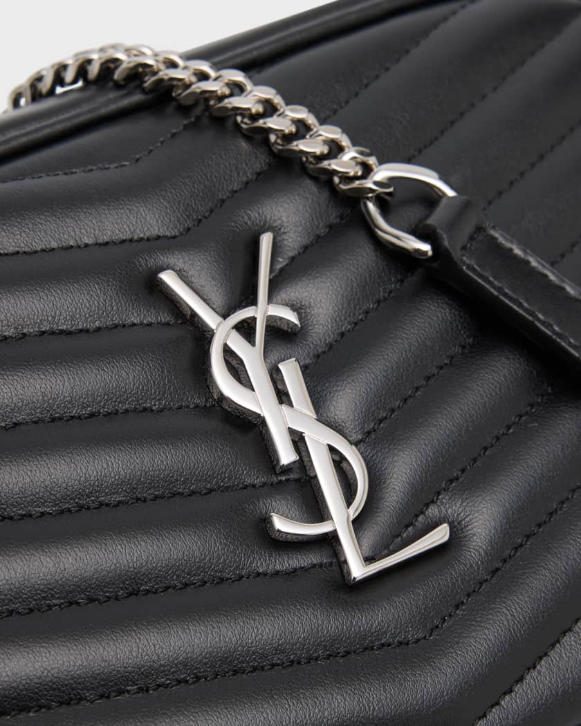 SAINT LAURENT Calfskin Y Quilted Monogram Monochrome Toy Loulou