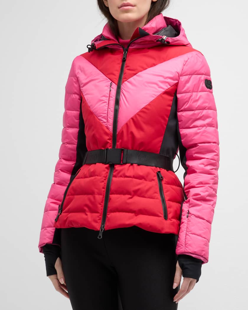 Kat Belted Chevron Puffer Jacket