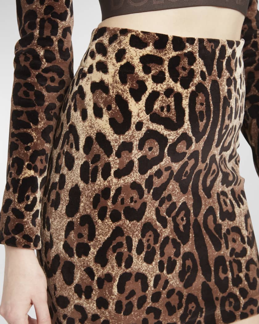 Warehouse leopard jacquard hotsell mini skirt