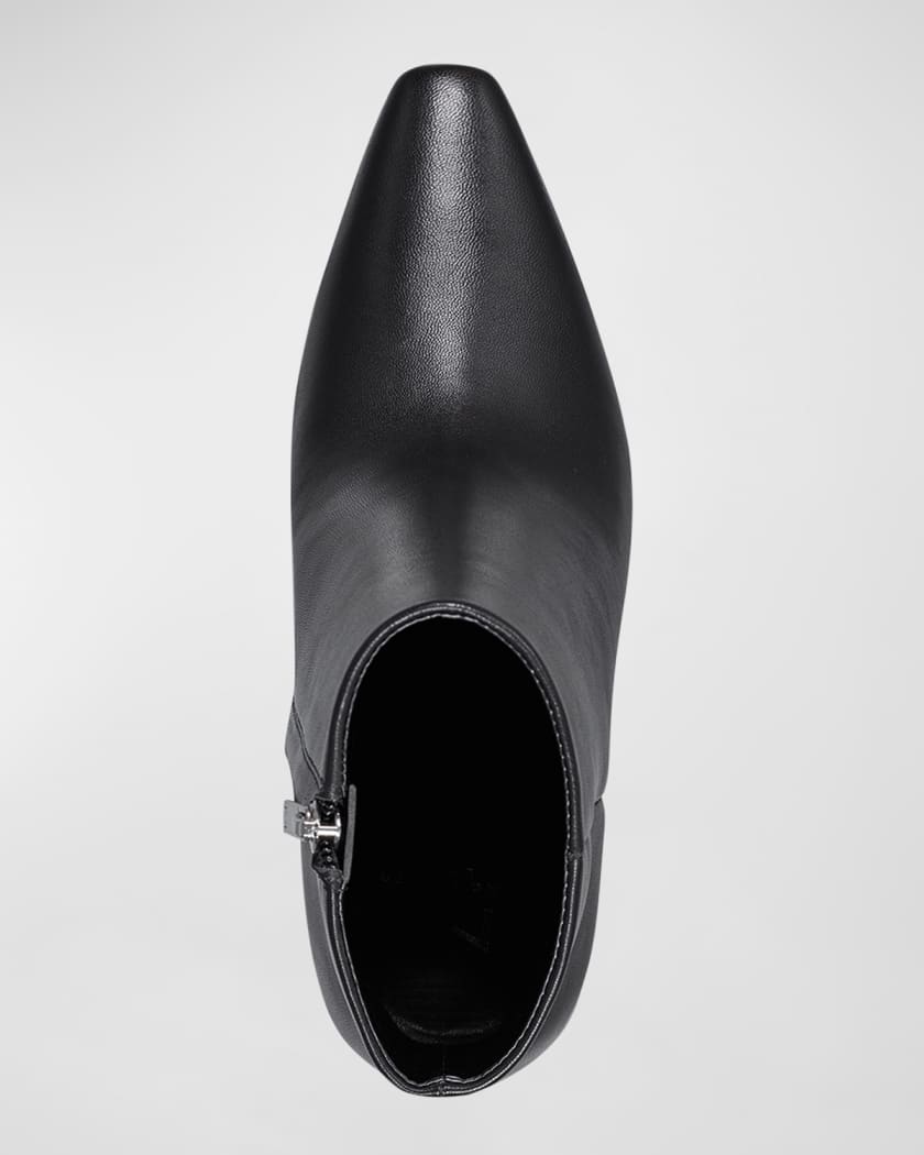 Yanara Leather Zip Booties