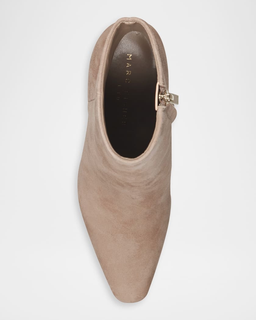 Yanara Leather Zip Booties