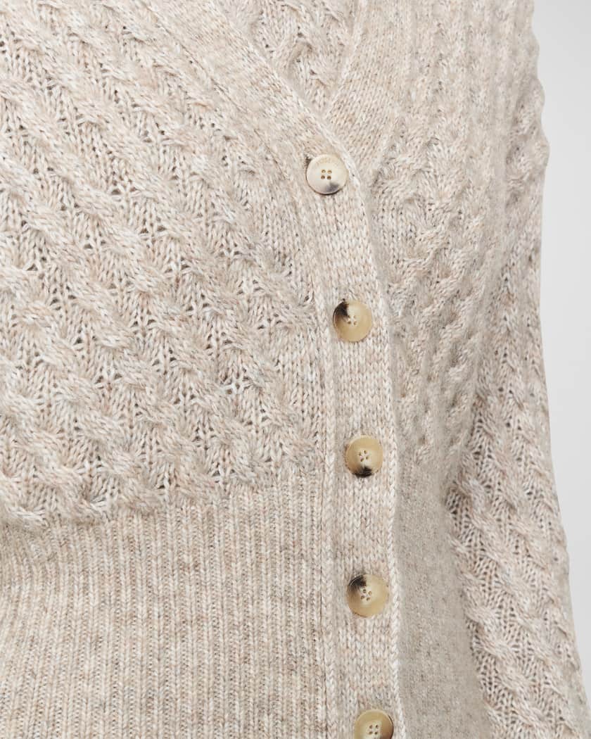Joseph a boxy top cable knit pullover