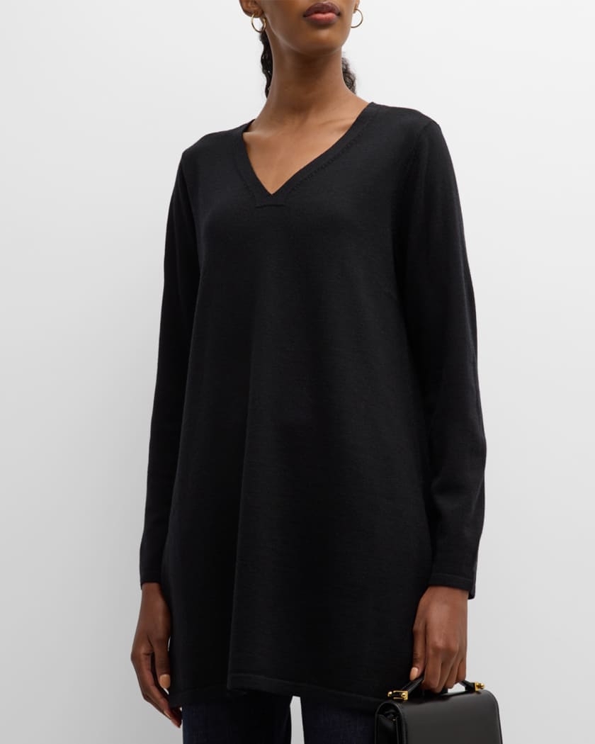 Eileen fisher merino wool tunic sweater on sale