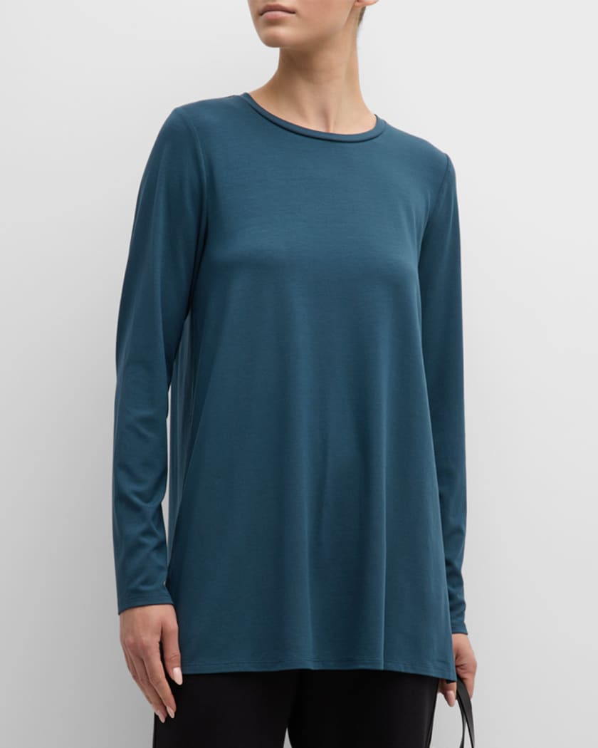Eileen Fisher Plus Size Tencel™ Organic Cotton Knit Jersey High