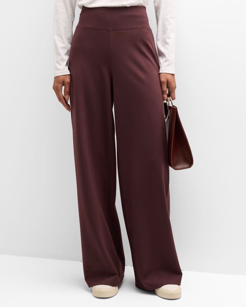 Washable Flex Ponte Wide-Leg Pant