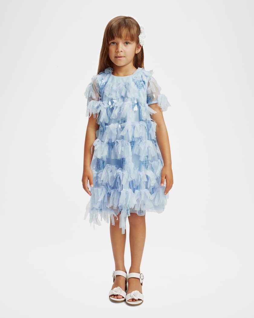 Girl's Mallory 3D Tiered Dress, Size 4-12