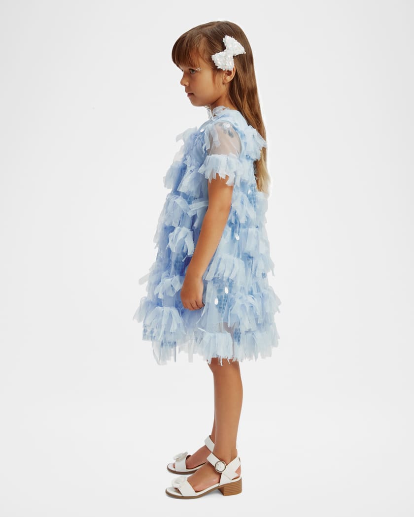 Girl's Mallory 3D Tiered Dress, Size 4-12