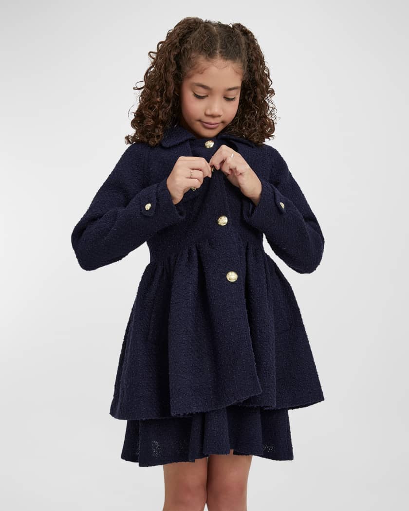Girls outlet boucle coat