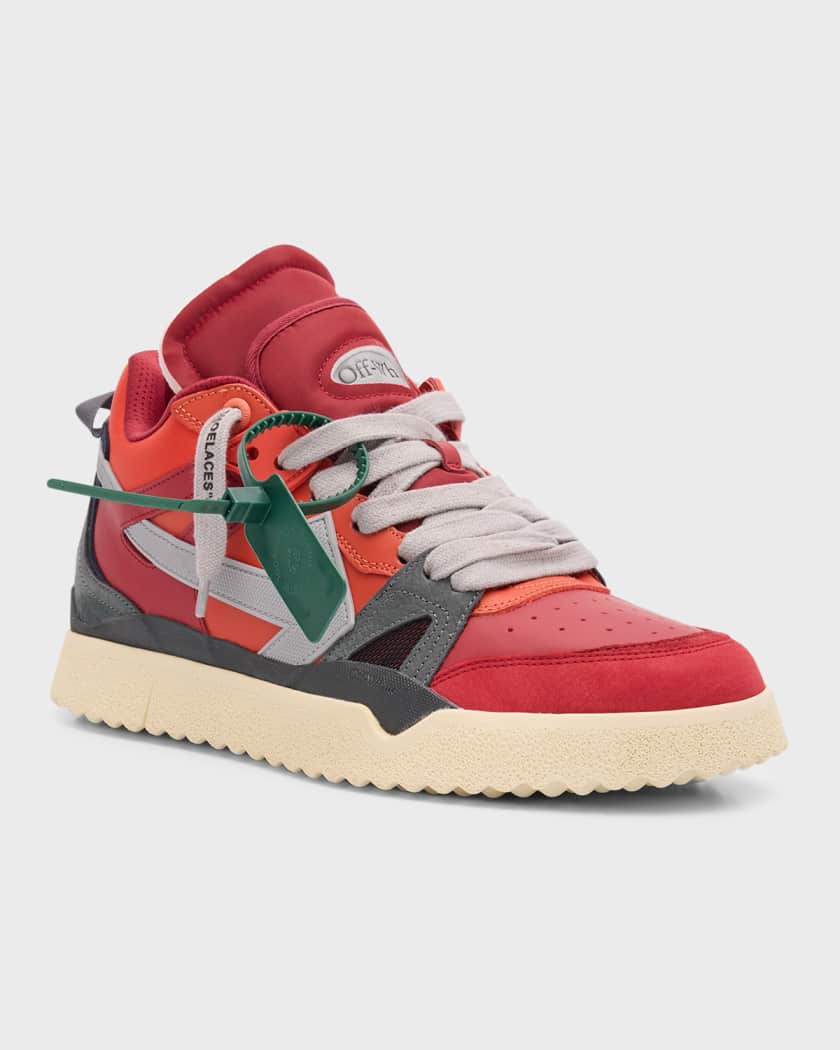 Off white color block sneakers cheap