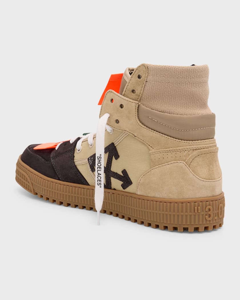 Off-White c/o Virgil Abloh Rounded Toe Lace-up Sneakers in Brown for Men