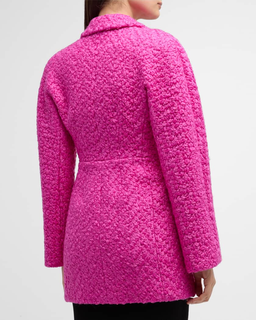 Vera wang coco 2025 single breasted tweed coat