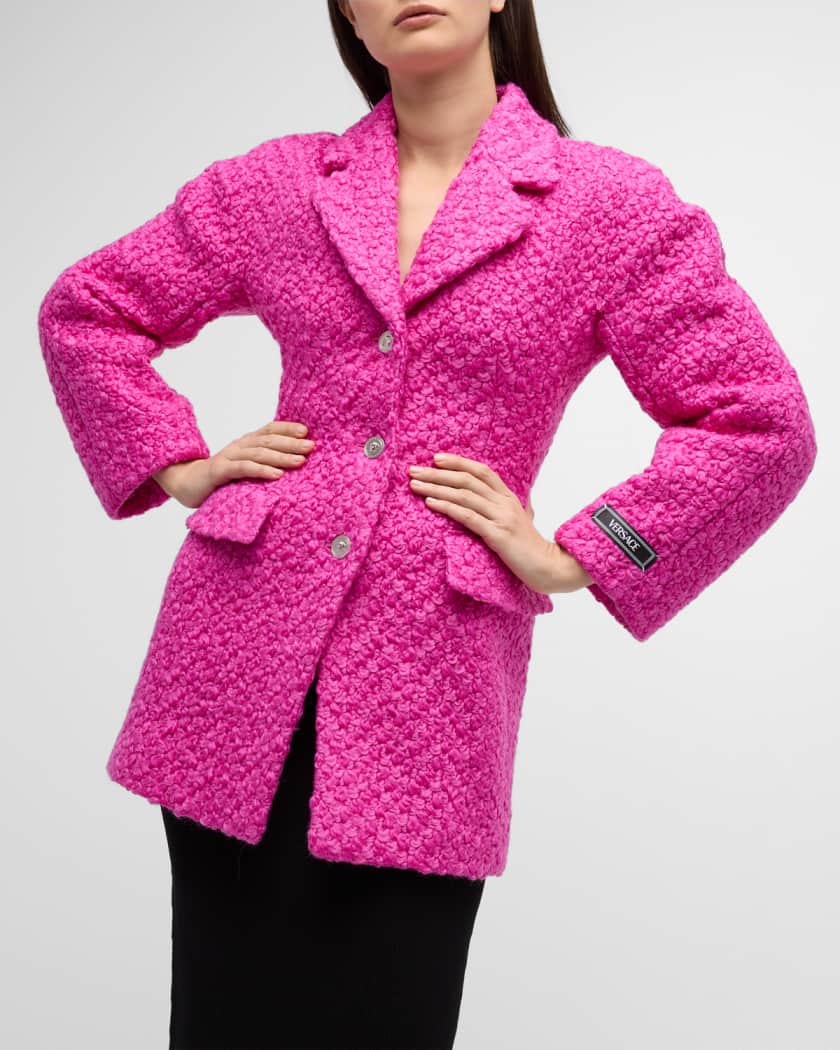 Vera wang coco 2025 single breasted tweed coat