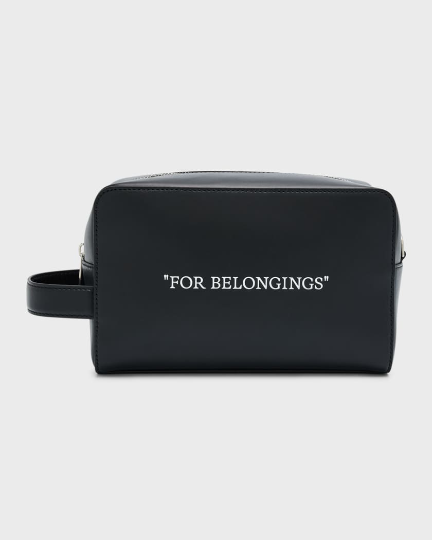 Off-White Black Quote Bookish Zipped Card Holder