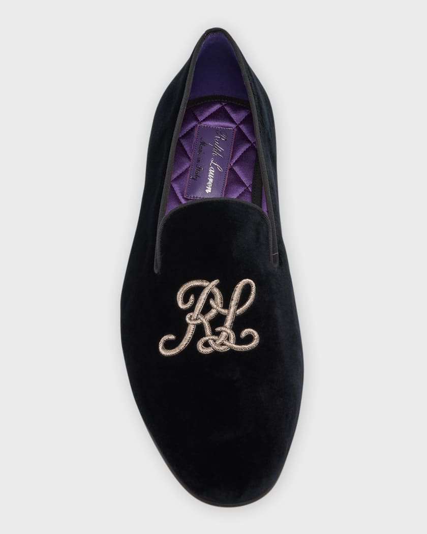 Women's Dreamy Slippers Monogram Embroidered Velvet