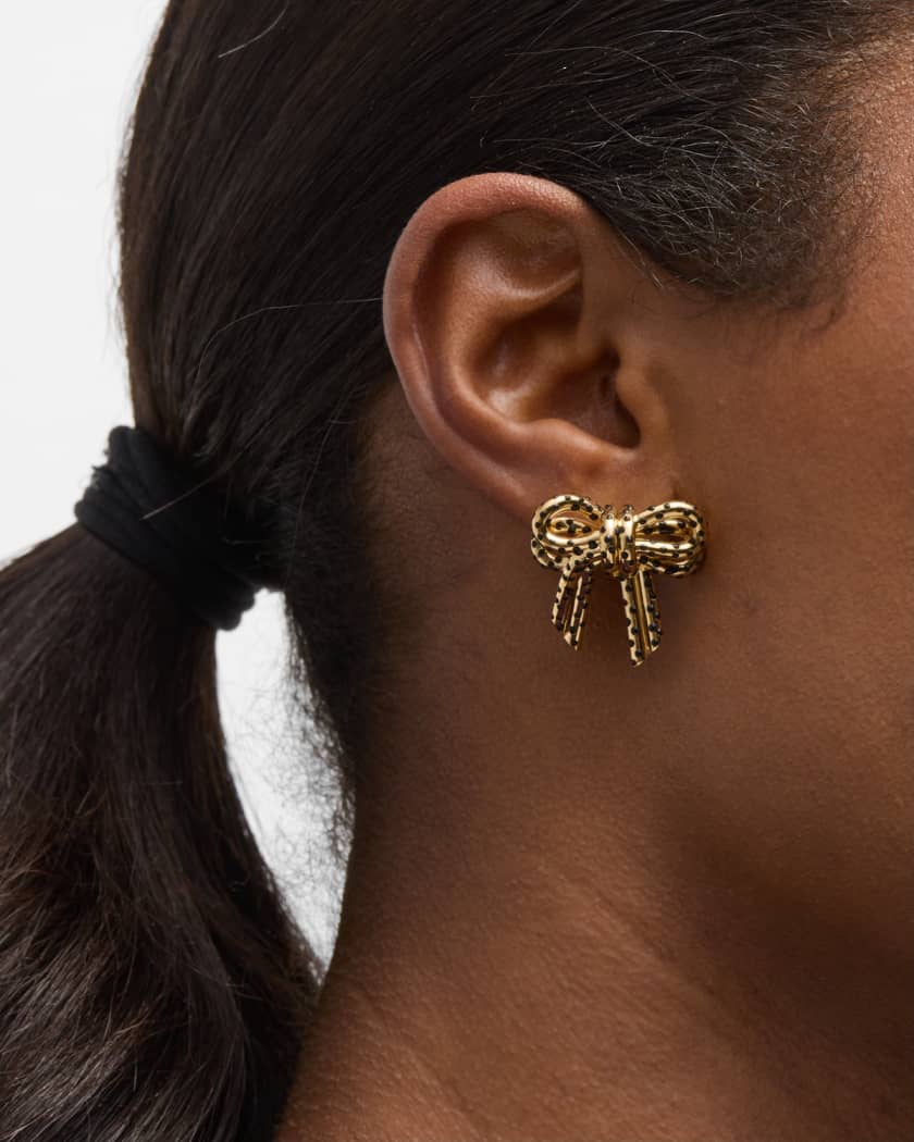 Mini Bow Polka Dot Earrings