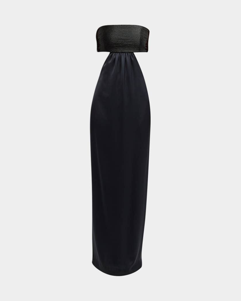 Genesis strapless best sale diamante maxi dress