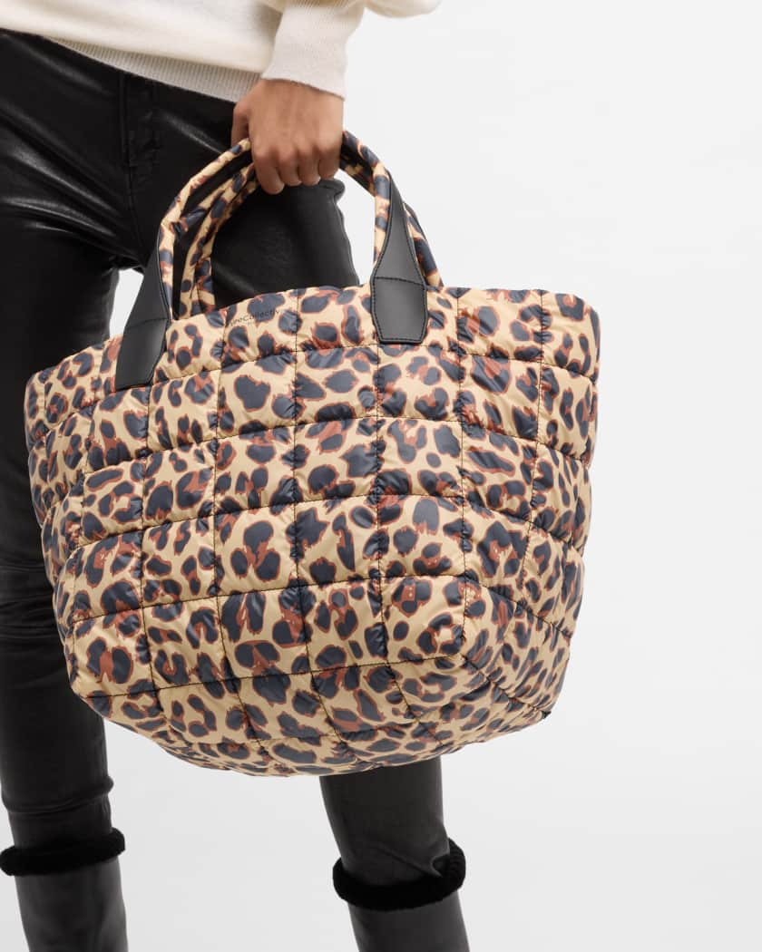 Quilted Tote - Electric Leopard