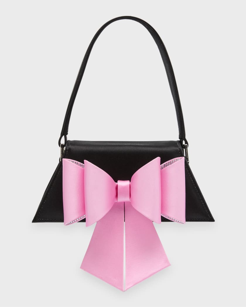 MACH MACH Le Cadeau Mini Bow Satin Top Handle Bag Neiman Marcus