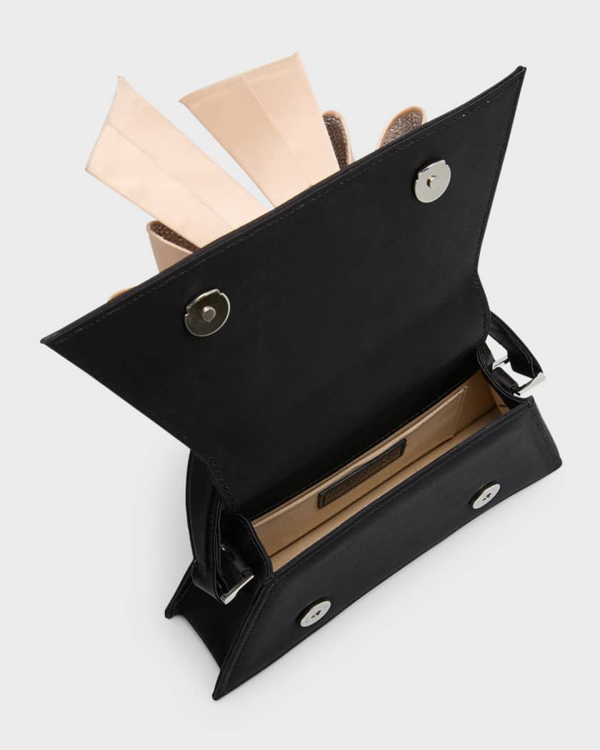 3 in 1 Bow Accent Monogram Print Tote Handbag Wallet Clutch Purse