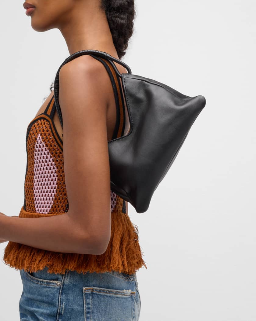 Staud seberg leather shoulder bag sales