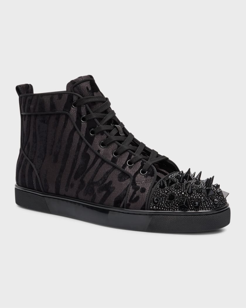 Mens louboutin high top sneakers sales