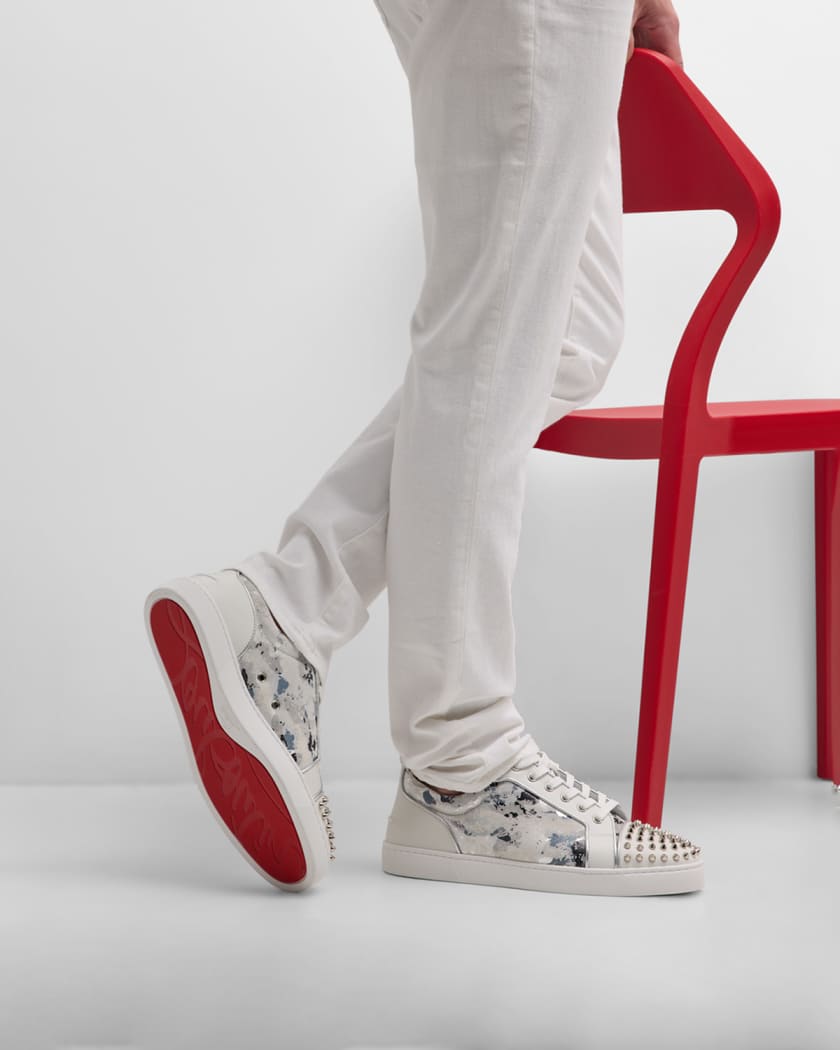 Christian Louboutin Louis Junior Leather Sneaker - White