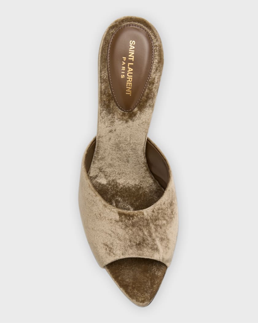 Saint laurent hotsell gold mules