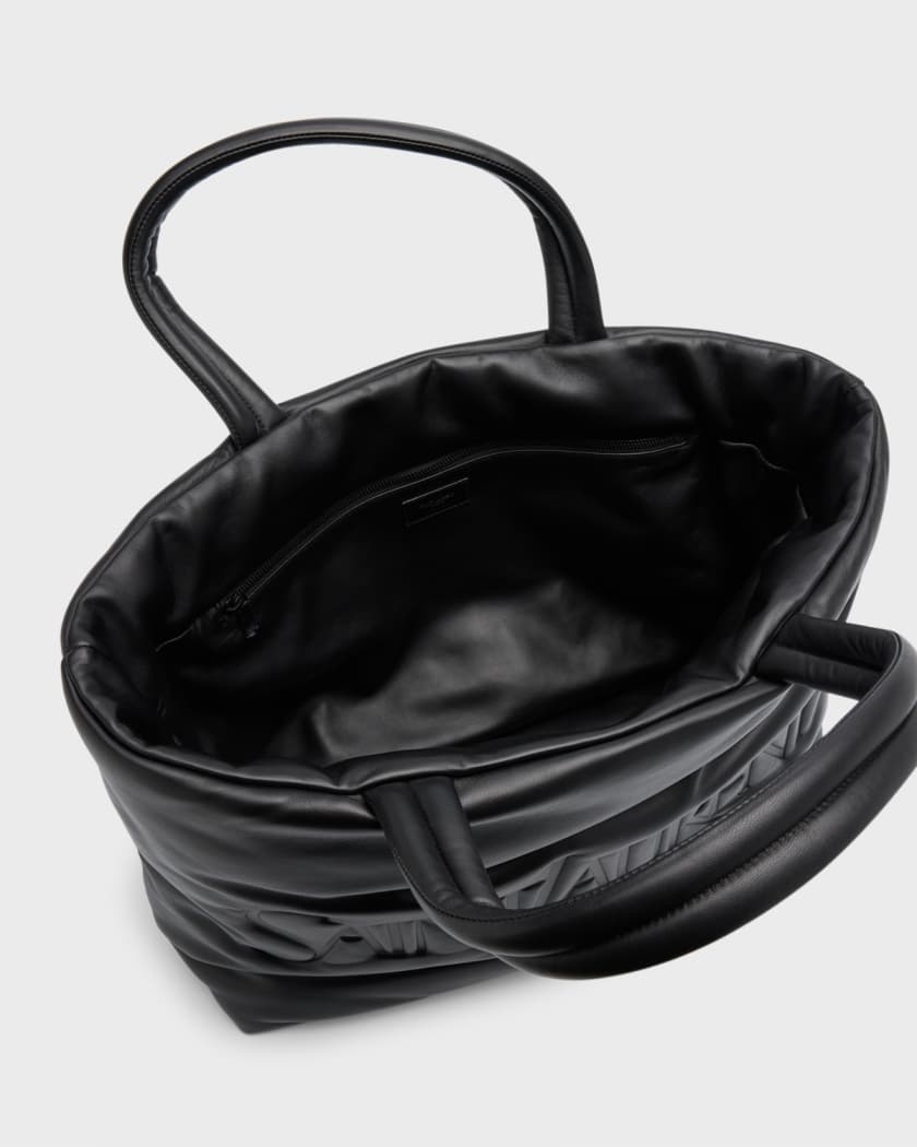 Saint laurent black leather tote sales