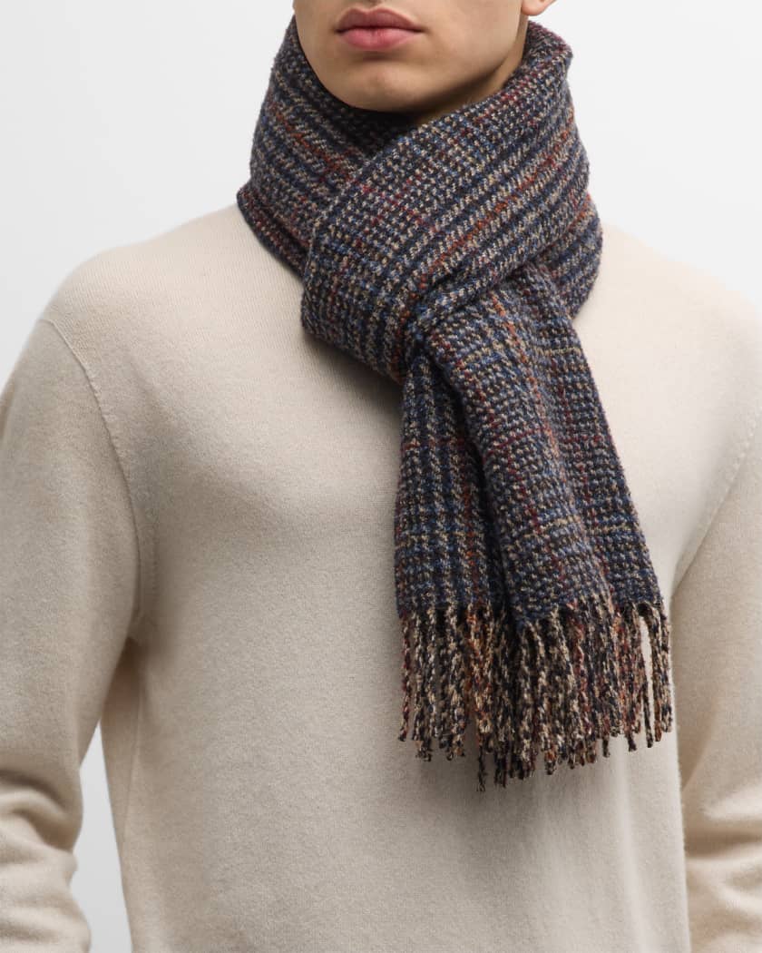 Loro Piana Men's Fringed Cashmere Scarf