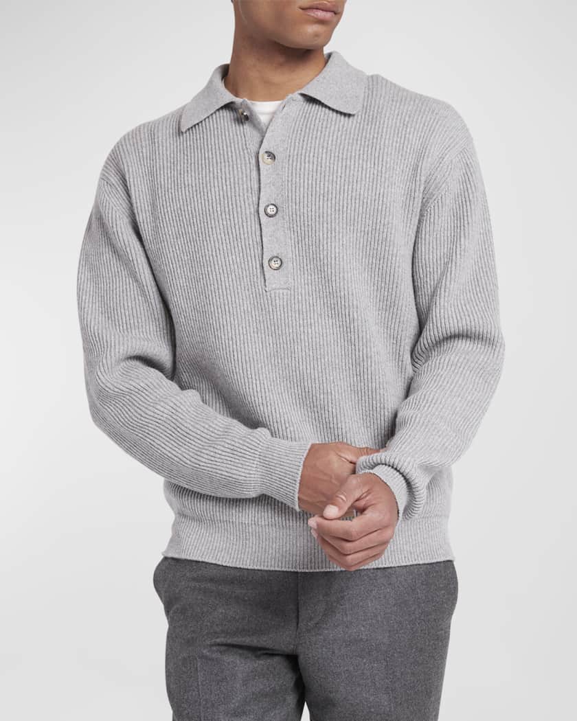 Loro Piana Logo Button Up Sweater