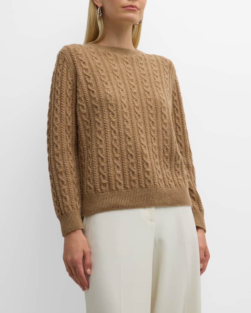 Lafayette 148 New York Loose Knit Textured Stitch Cashmere Pullover in  Yellow