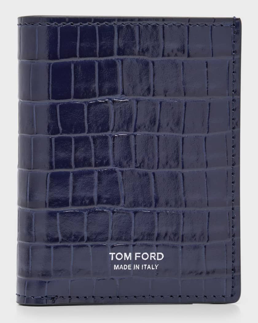 Royal blue ostrich wallet - Luxury leathergoods