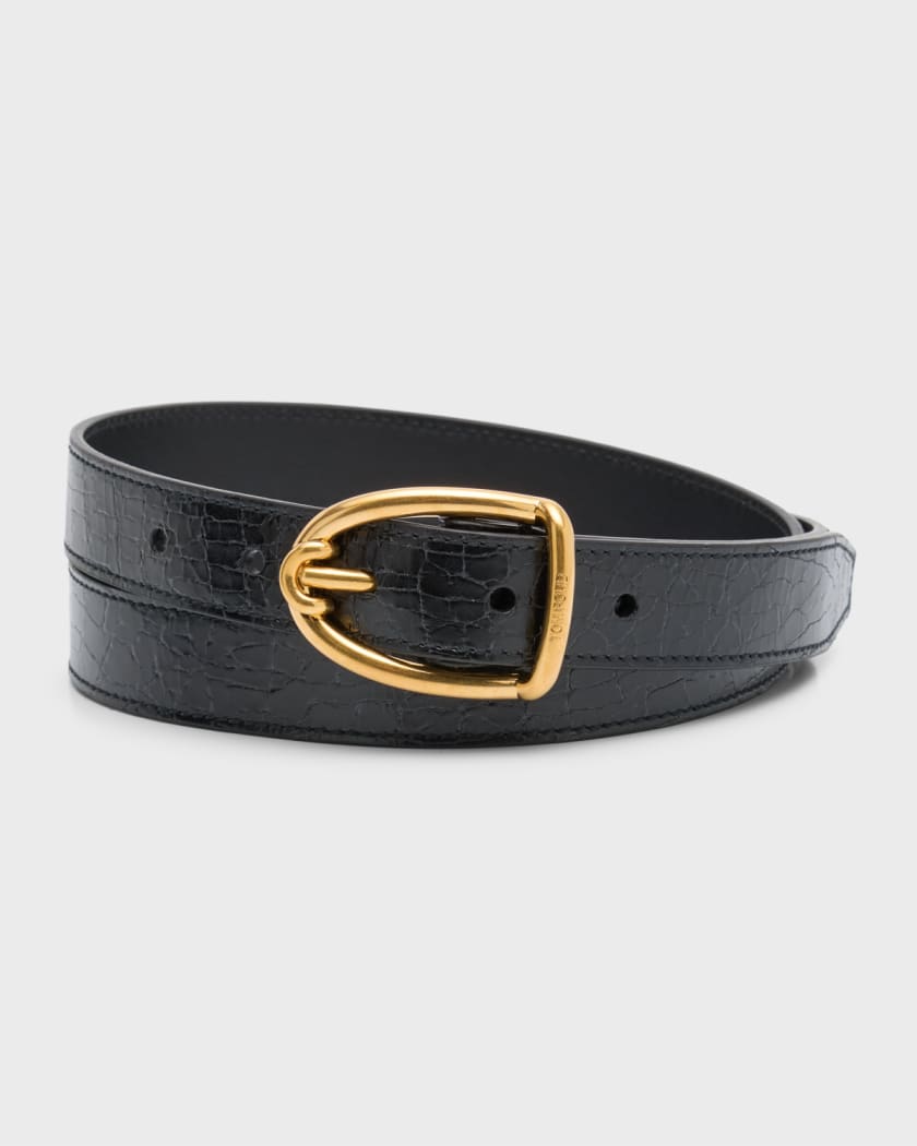 Ralph Lauren Black Leather Logo Belt 90CM Ralph Lauren