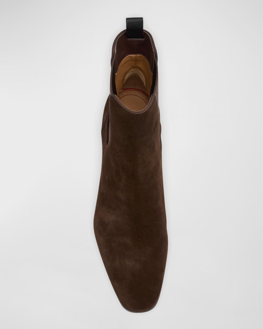 Men s Rosalio Leather Red Sole Chelsea Boots