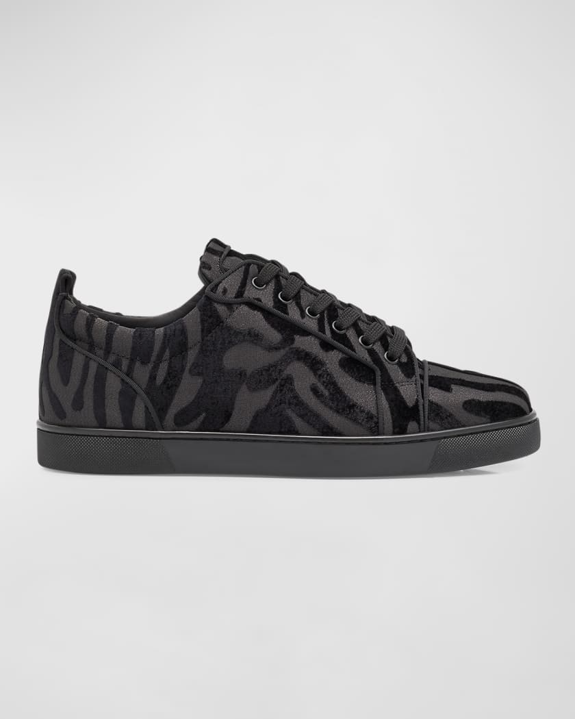 Christian Louboutin Men s Louis Junior Velvet Quagga Low Top
