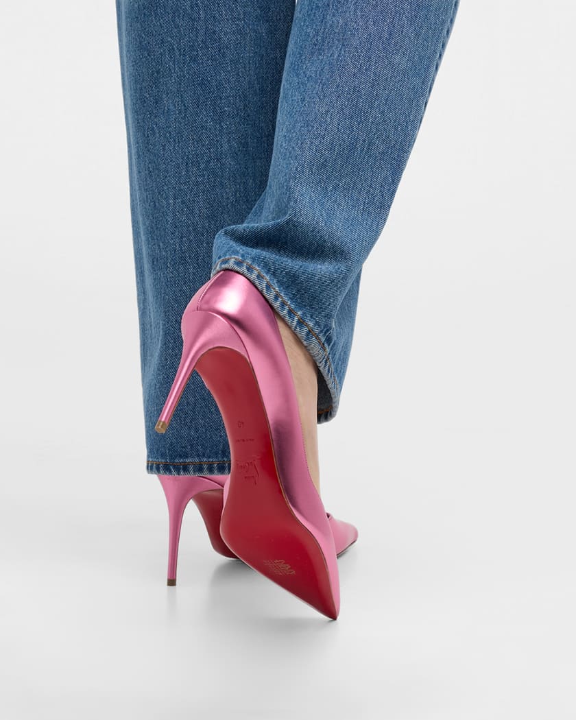christian louboutin satin d orsay pumps