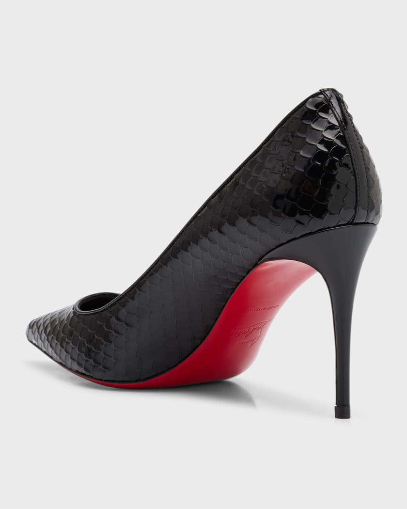 Christian Louboutin Kate Embossed Patent Red Sole Pumps Neiman