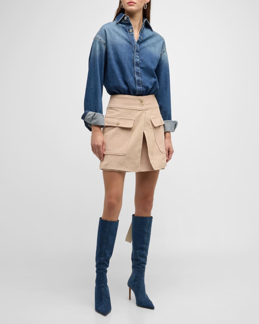 Corduroy utility deals skirt
