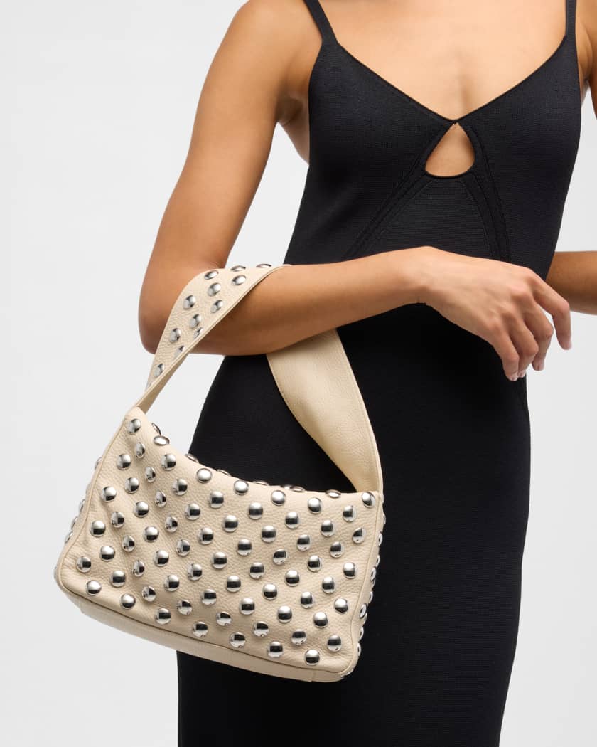 Elena Studded Leather Shoulder Bag