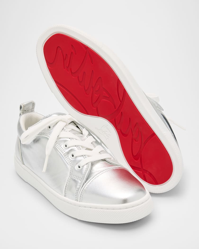 Girl's Funnyto Low-Top Metallic Leather Sneakers, Toddlers/Kids