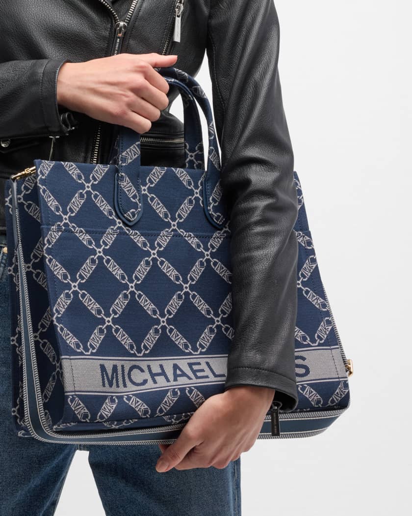 MICHAEL Michael Kors Logo Monogram Tote Bag in Blue