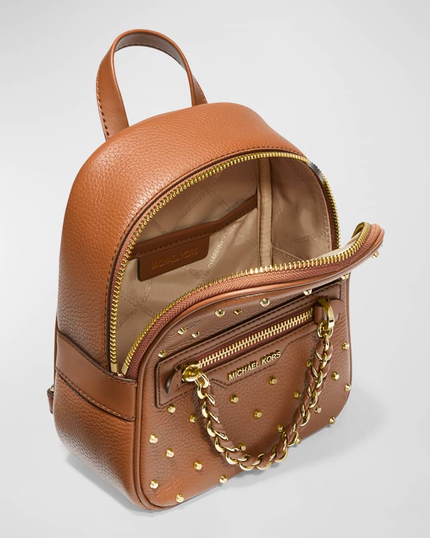 Michael Kors Elliot Extra Small Convertible Messenger Astor Stud Backpack - Luggage