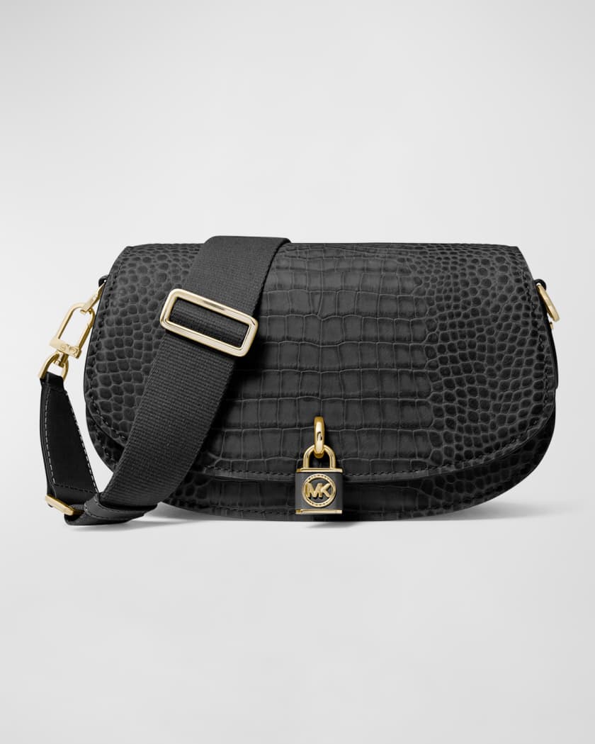 Mila Medium Moc Croc Sling Messenger Bag