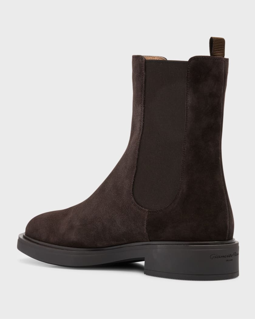 Gianvito Rossi Suede Chelsea Ankle Boots | Neiman Marcus
